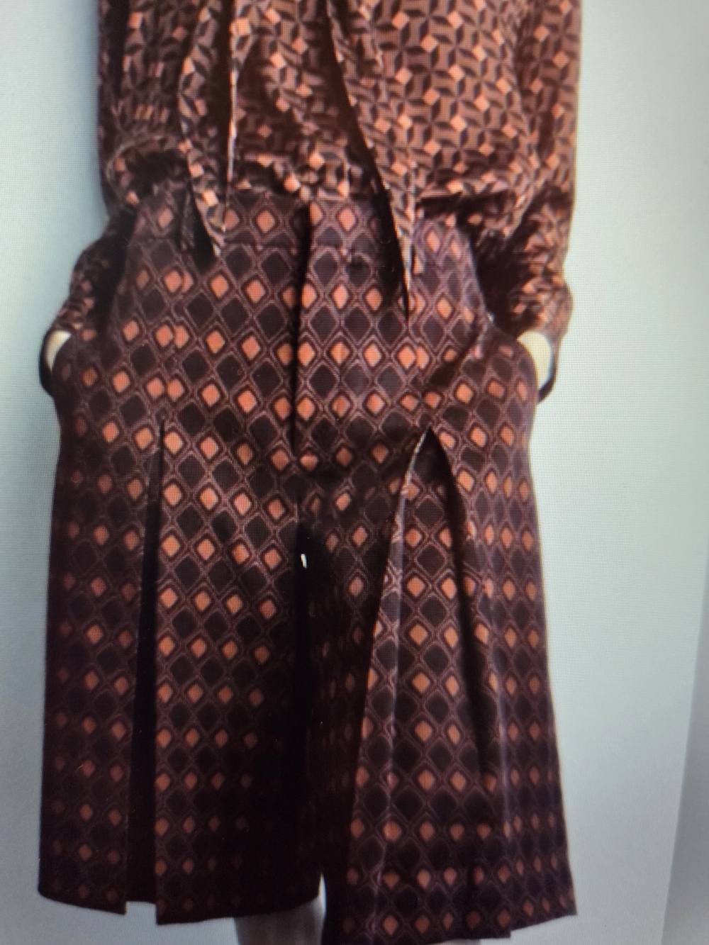 NWT Zara Women's Patterned Coulettes in Brown and Orange Medium
